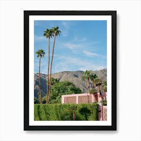 Palm Springs Pink House on Film Art Print