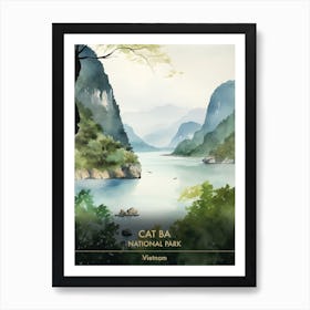 Cat Ba National Park Vietnam Watercolour 2 Art Print