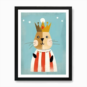 Little Chipmunk 1 Wearing A Crown Art Print