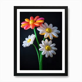 Bright Inflatable Flowers Oxeye Daisy 2 Art Print