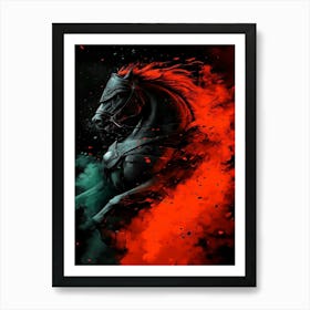 Horse Wallpaper Art Print