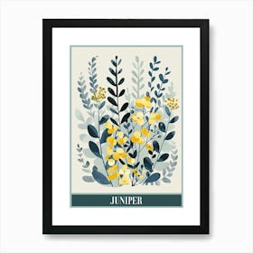 Juniper Tree Flat Illustration 4 Poster Art Print