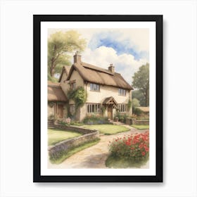 Thatched Cottage Art Print