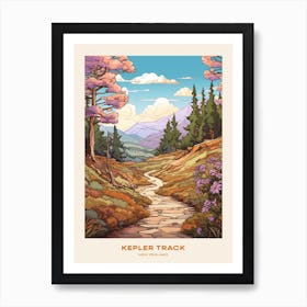 Kepler Track New Zealand 1 Hike Poster Art Print