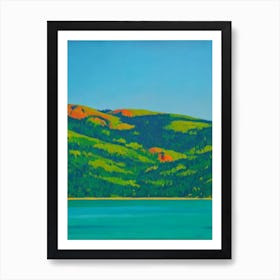 Pribaikalsky National Park Russia Blue Oil Painting 2  Art Print