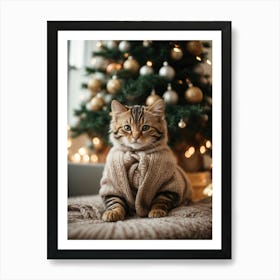 Christmas Cat 4 Art Print