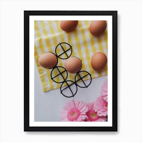 Eggs On A Table 6 Art Print