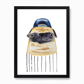 New York Pug Art Print