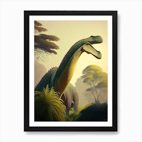 Diplodocus 1 Illustration Dinosaur Art Print
