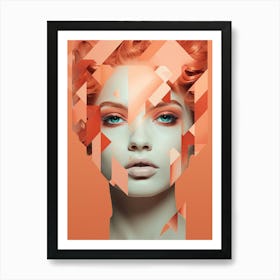 Abstract Geometric Lady 1 Art Print