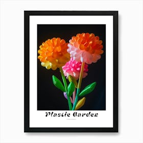 Bright Inflatable Flowers Poster Globe Amaranth 1 Art Print