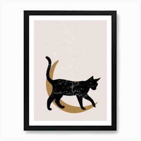 thecatandthemoon Art Print