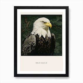 Ohara Koson Inspired Bird Painting Bald Eagle 4 Poster Art Print