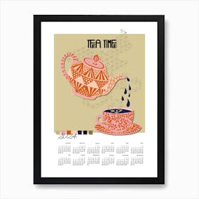 Calendar 2024 Coffee break 1 Art Print