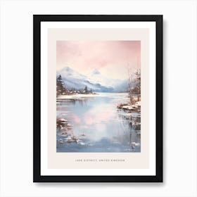 Dreamy Winter Painting Poster Lake District United Kingdom 1 Art Print