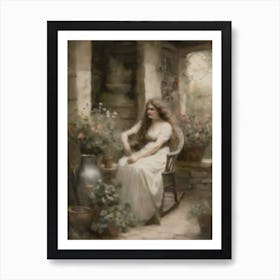 Lady In A Rocking Chair Art Print