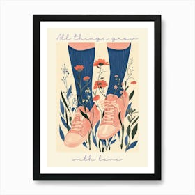 All Things Grow With Love Spring Flowers And Sneakers 10 Art Print