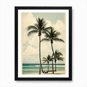 Flamenco Beach Puerto Rico Vintage Art Print