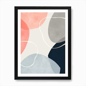 Expressive watercolor shapes 8 Art Print