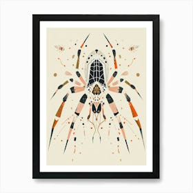 Colourful Insect Illustration Spider 1 Art Print