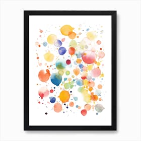 Watercolor Splatters 8 Art Print