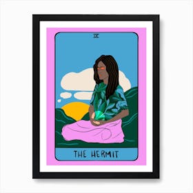 The Hermit Tarot Card Art Print