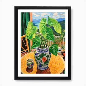 Flowers In A Vase Still Life Painting Morning Glory 2 Art Print