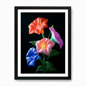 Bright Inflatable Flowers Morning Glory 3 Art Print