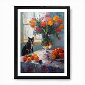 Tulip With A Cat 4 Art Print