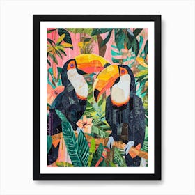 Kitsch Toucan Collage 2 Art Print