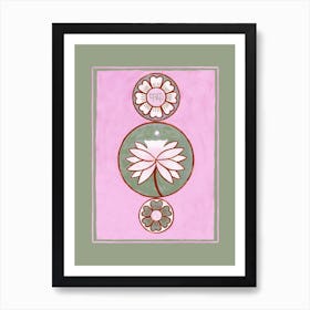 Pink Lotus In Pink Art Print