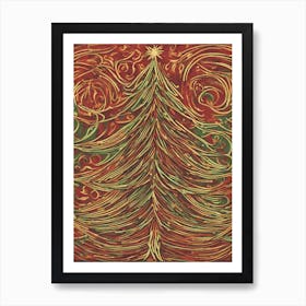 Christmas Tree art, Christmas Tree, Christmas vector art, Vector Art, Christmas art Art Print