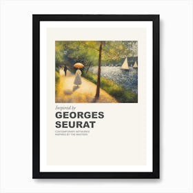 Museum Poster Inspired By Georges Seurat 2 Art Print