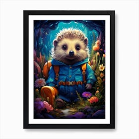 Hedgehog In The Cave Art Print
