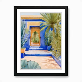 Blue Door morocco Art Print