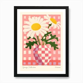 Spring Collection Daisies Flower Vase 4 Art Print