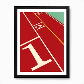 Running Track 123 Art Print