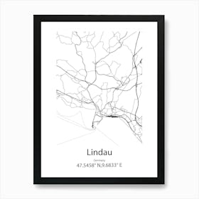 Lindau,Germany Minimalist Map Poster