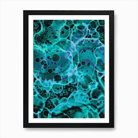 Watercolor Abstraction Blue Sea 2 Art Print