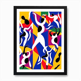 Volleyball In The Style Of Matisse 4 Art Print