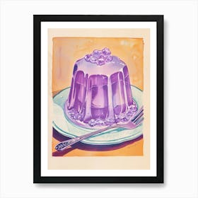 Purple Jelly Vintage Cookbook Illustration 3 Art Print