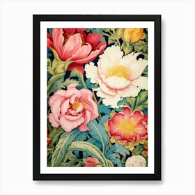 Floral Wallpaper 100 Art Print