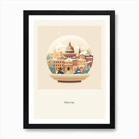 Rome Italy Snowglobe Poster Art Print