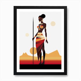 African Tribal Beauty Art Print