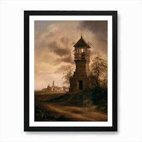 Tower At Dusk Art Print