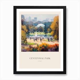 Centennial Park Sydney Australia Vintage Cezanne Inspired Poster Art Print