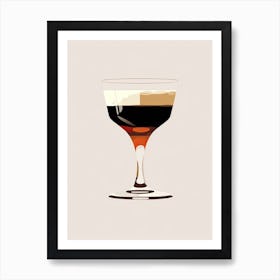 Mid Century Modern Irish Coffee Floral Infusion Cocktail 1 Art Print