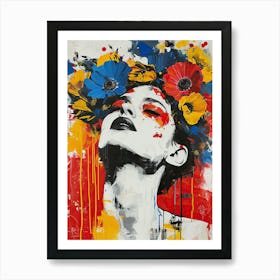 Flower Girl, Pop Art 2 Art Print