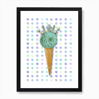 Succulent Ice Cream Art Print