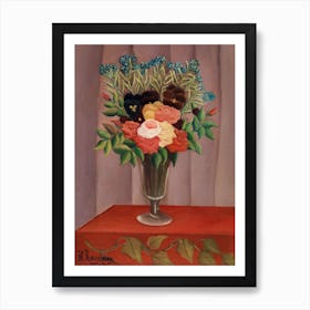  Bouquet Of Flowers, Henri Rousseau Art Print